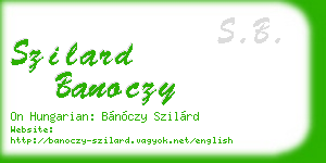 szilard banoczy business card